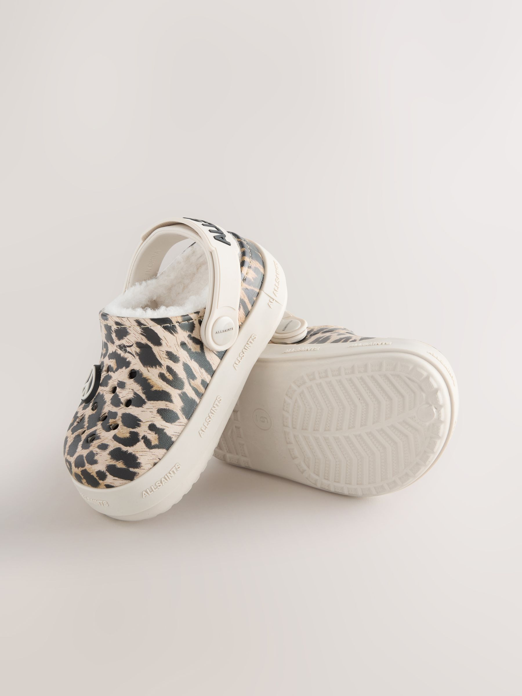 Luipaard - smALLSAINTS Print Borg Lined Clog Slippers
