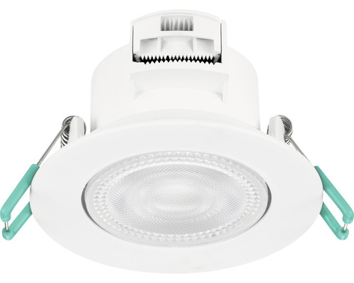 LED inbouwspot, draaibaar, IP44, 5,5W, 550 lm, verstelbaar, wit, Ø 8,7/6,8-7,4 cm, 230V