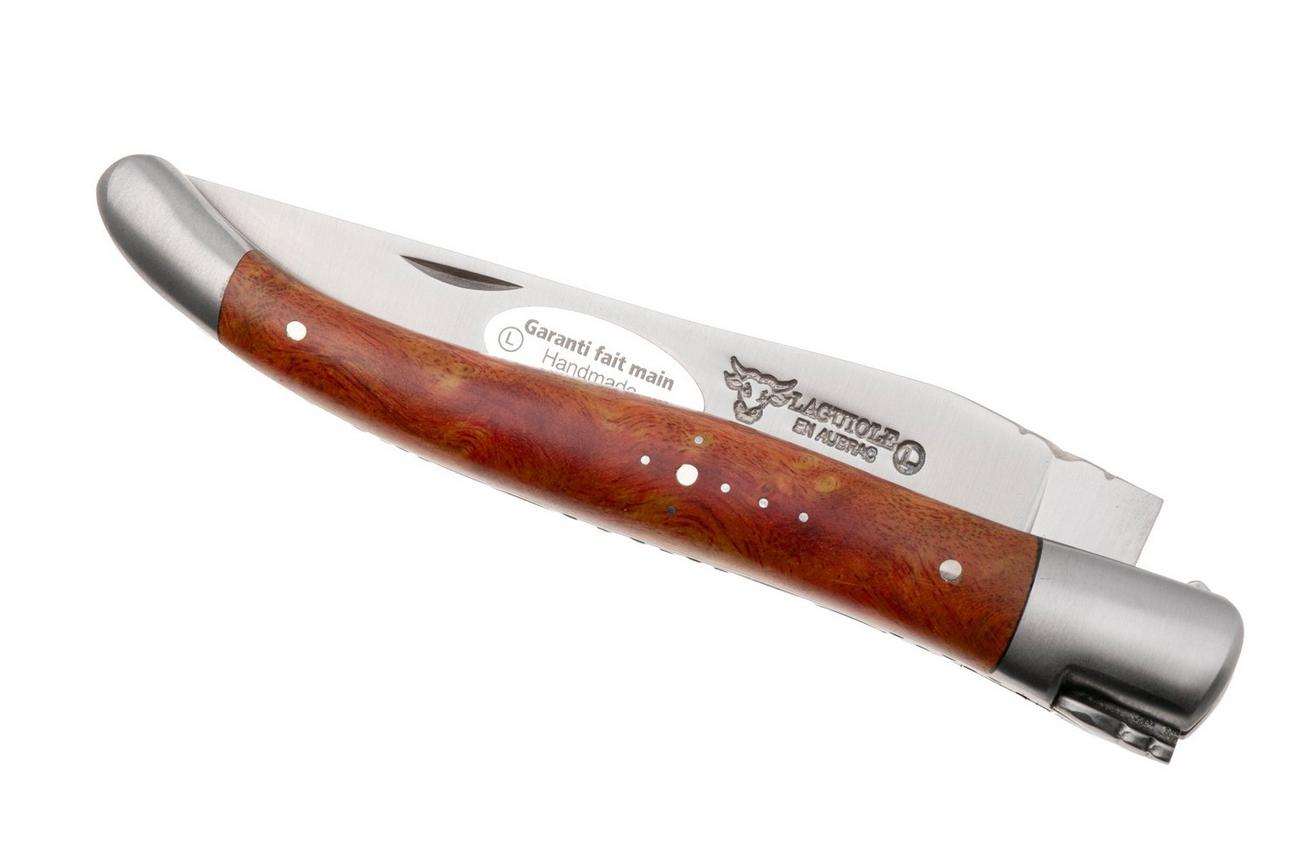 Laguiole en Aubrac Coral Cheesewood, Matt Bolster, zakmes, 12 cm