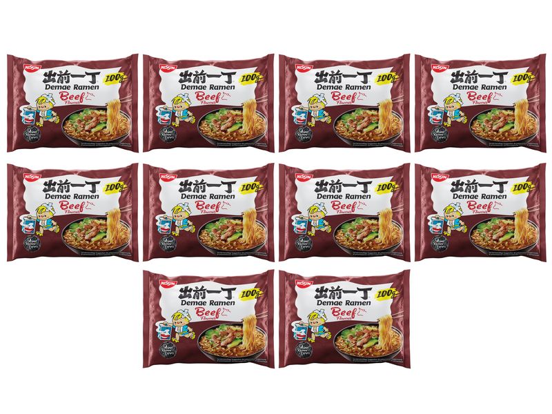 Nissin Food Demae Ramen Nudelsuppe Rind 10 x 100 g Instant Nudeln