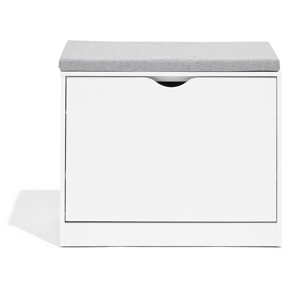 Banc range-chaussures Krys blanc 60x30xH51cm