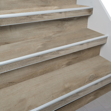 Firststep traprenovatie profielset laminaat zilver 4 stuks