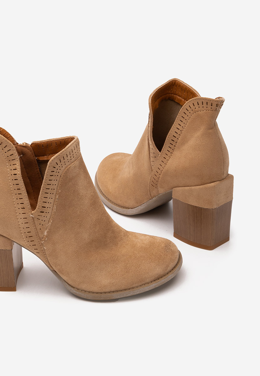 Bottines à gros talon kaki Traicy