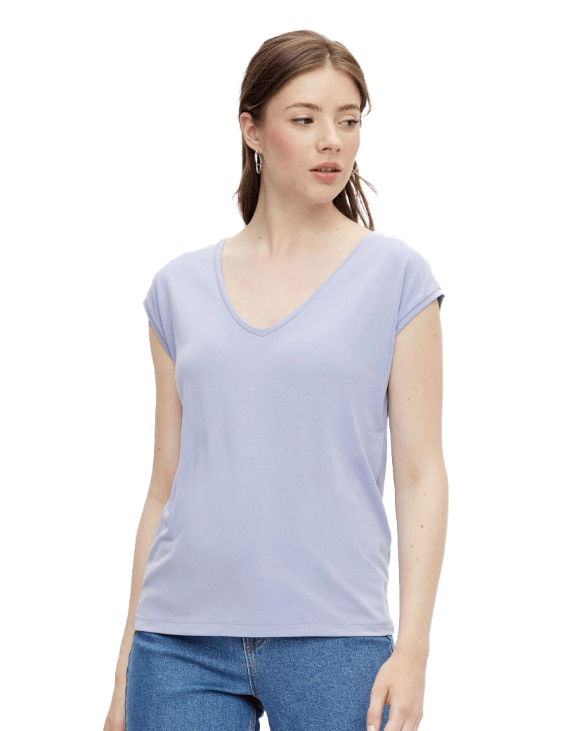 PIECES T-SHIRT BASIQUE KAMALA IRIS PÂLE