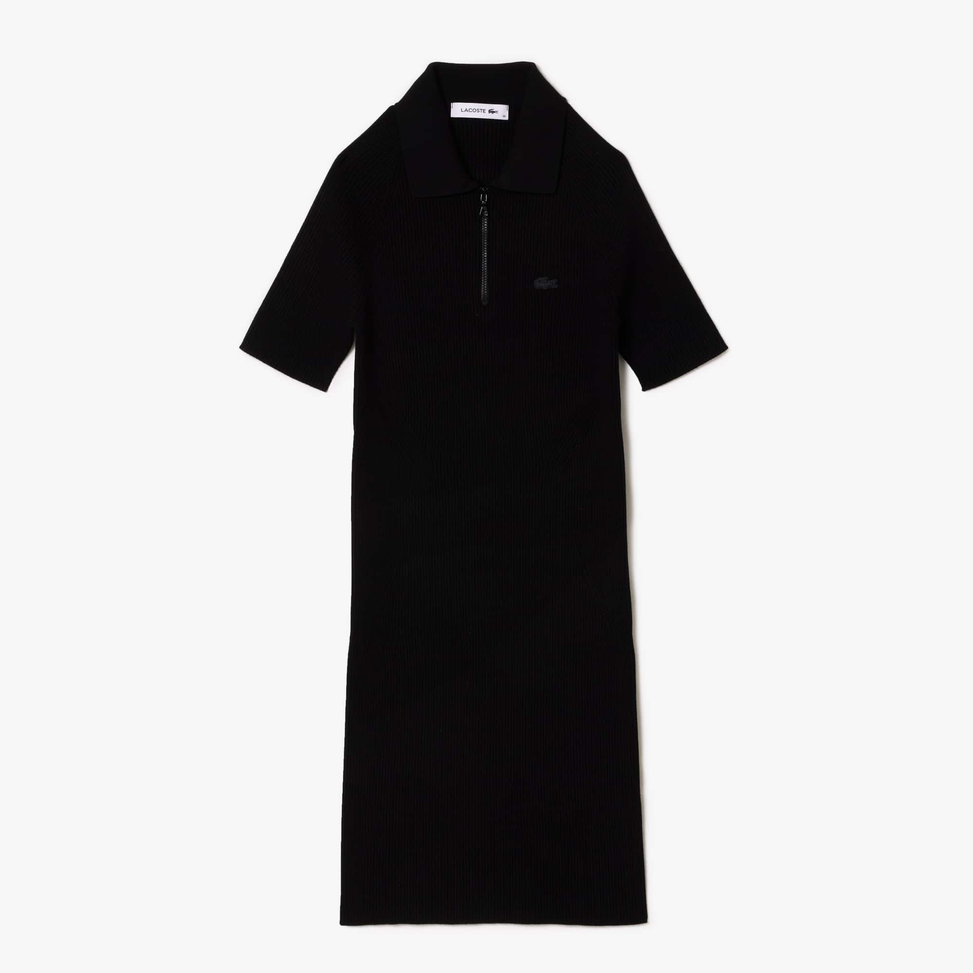 Robe polo femme Lacoste en maille Robes & Jupes - Noir - Lacoste - Femme