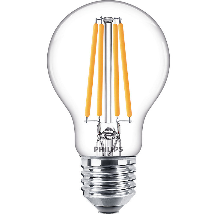 Ampoule LED E27 A60 transparent 1521lm 10.5W IP20 blanc froid Philips