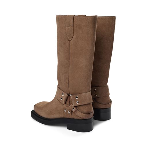 Pavement Angelina Suede Støvler, Taupe Suede, 40
