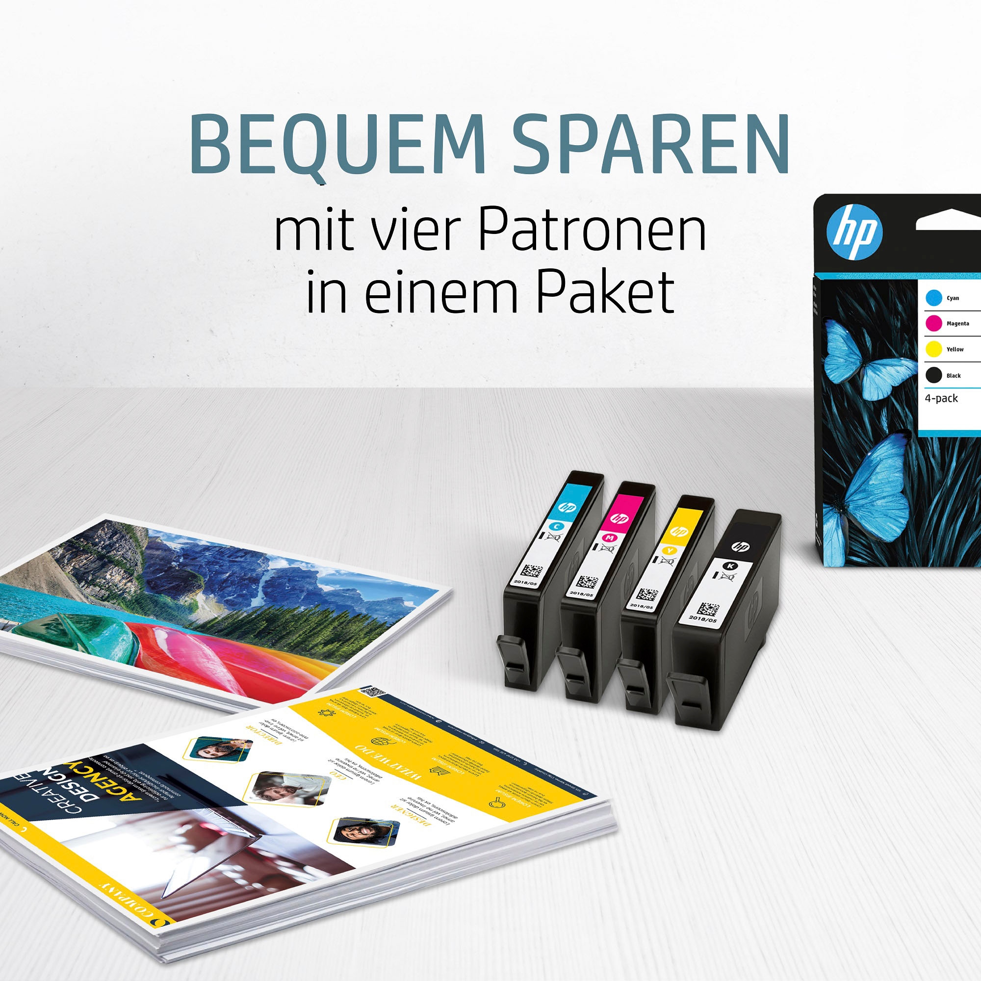 HP Tintenpatrone »303« original Druckerpatrone 303 schwarz/cyan/magenta/gelb, Instant Ink