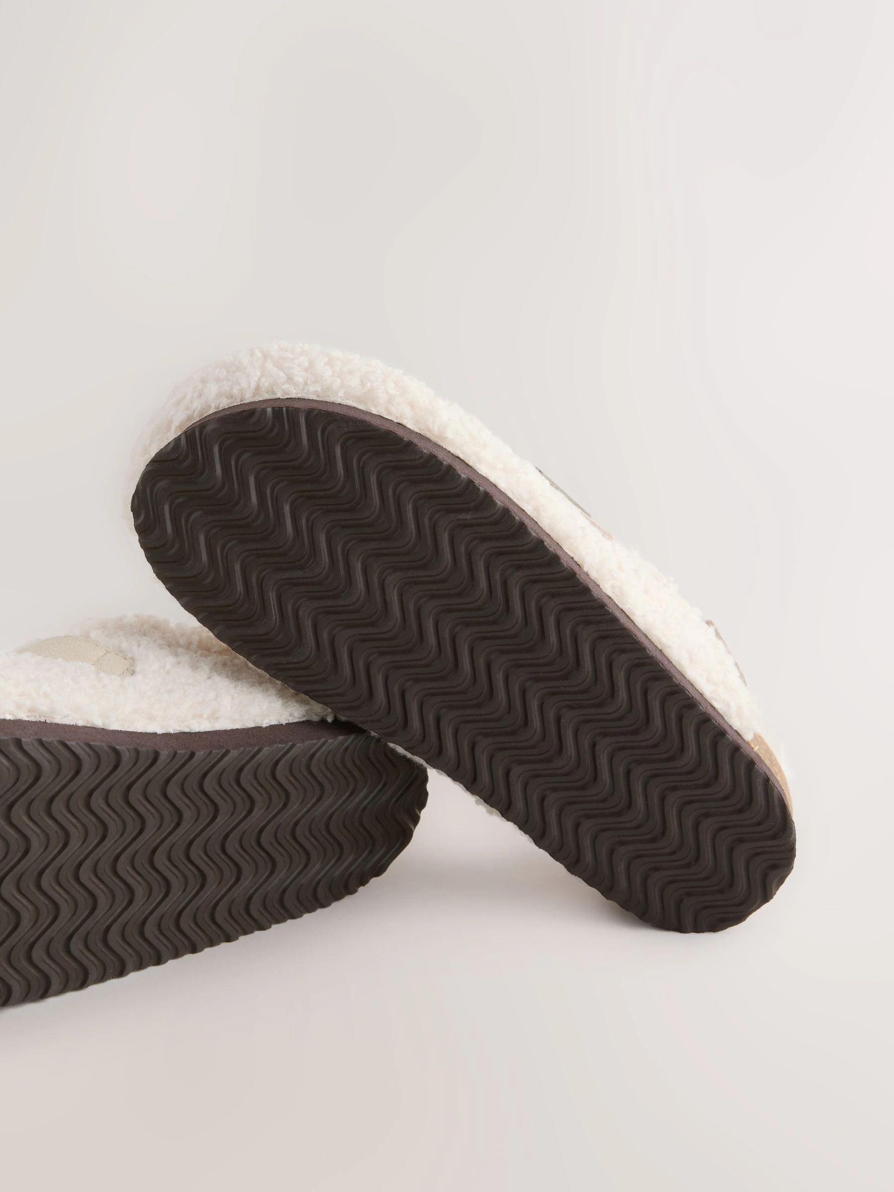 Crèmekleurig borg - Slip-Ons Klompen