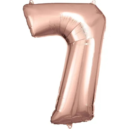 amscan Folienballon Zahl 7, rose gold, 58 x 88 cm