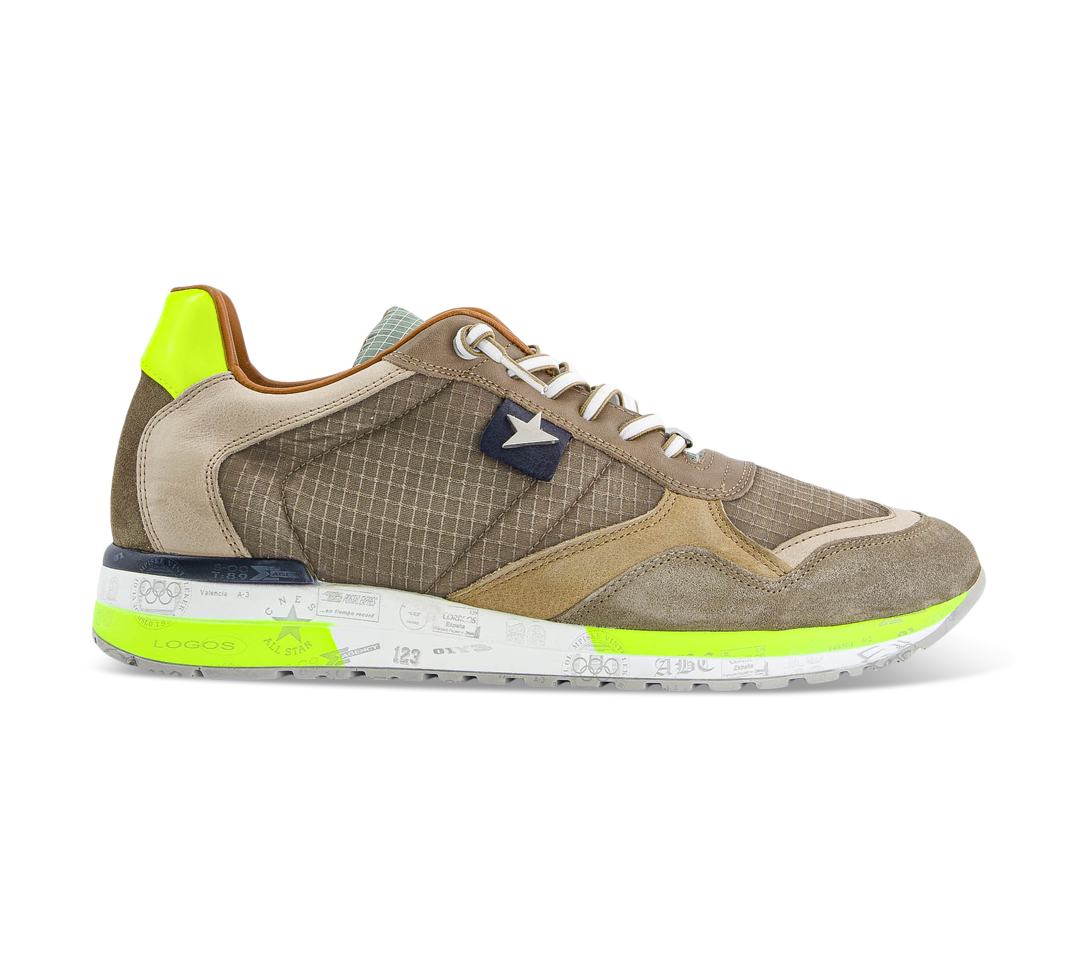 1874 by Walder Sneaker low beige/taupegrau