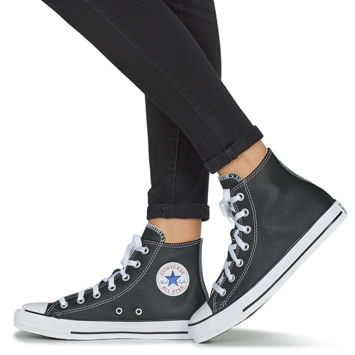 Converse - CHUCK TAYLOR ALL STAR LEATHER HI - Noir