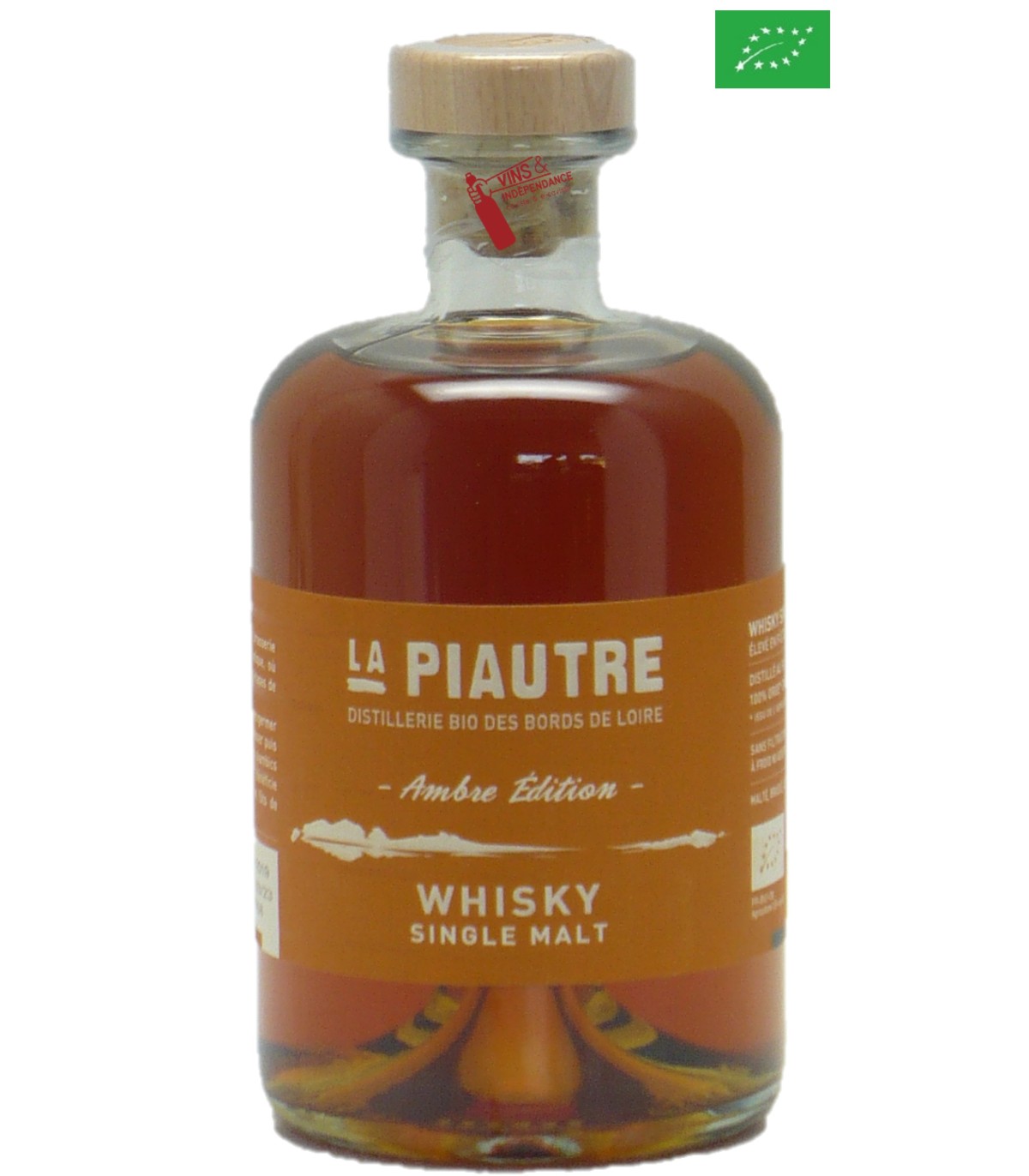 Whisky la Piautre Single malt ambre édition 50cl