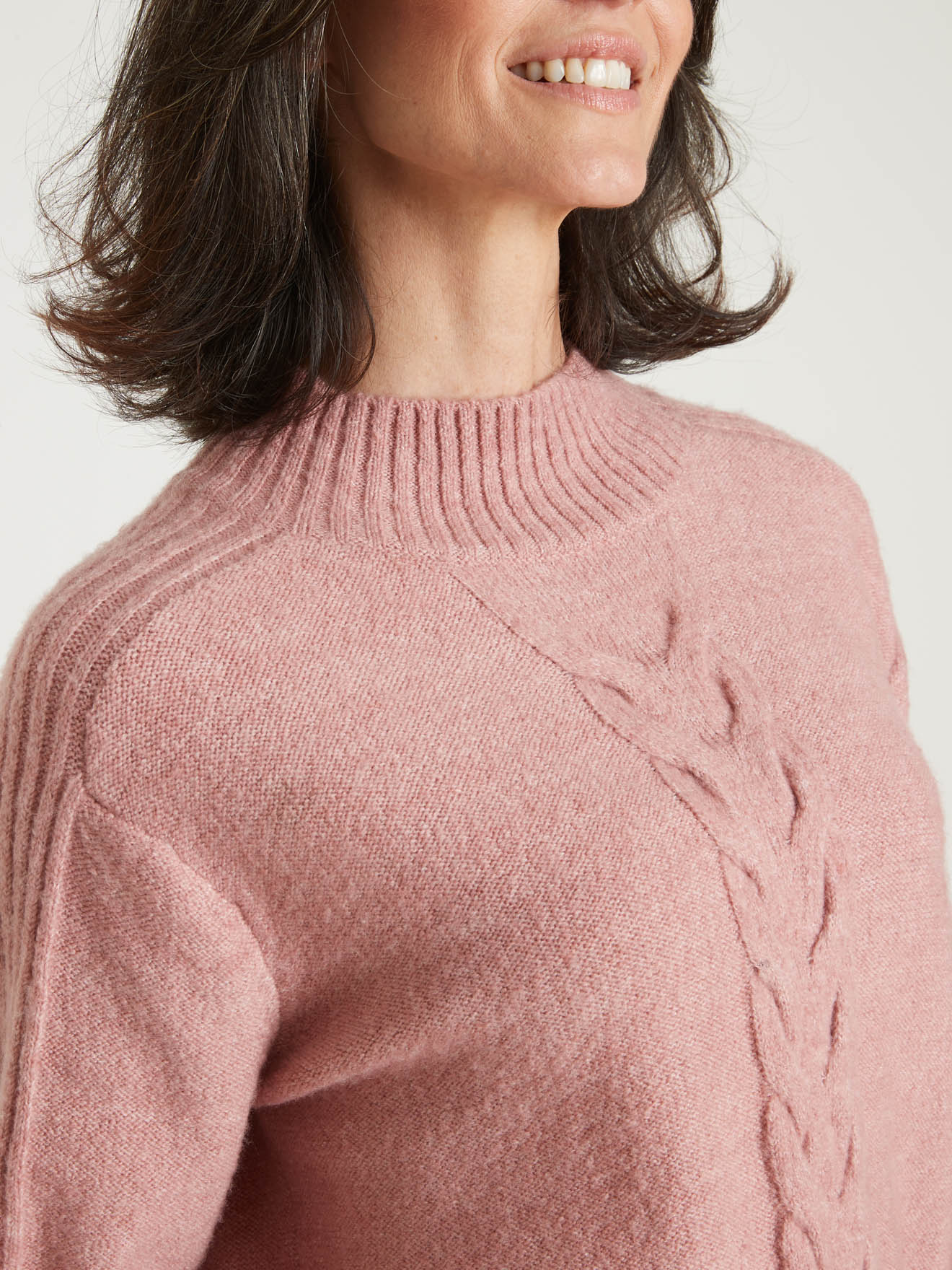 Pull col montant en jersey envers