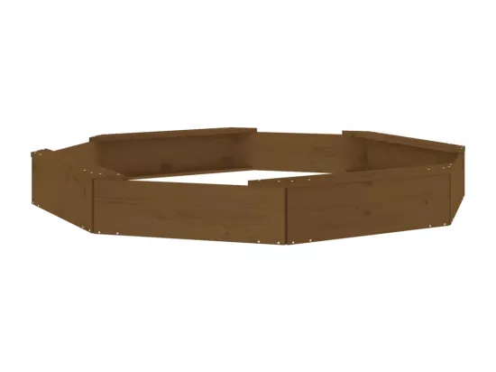 Bac à sable jeu bois marron 159.5 x 159.5 x 20 cm 02_0041538