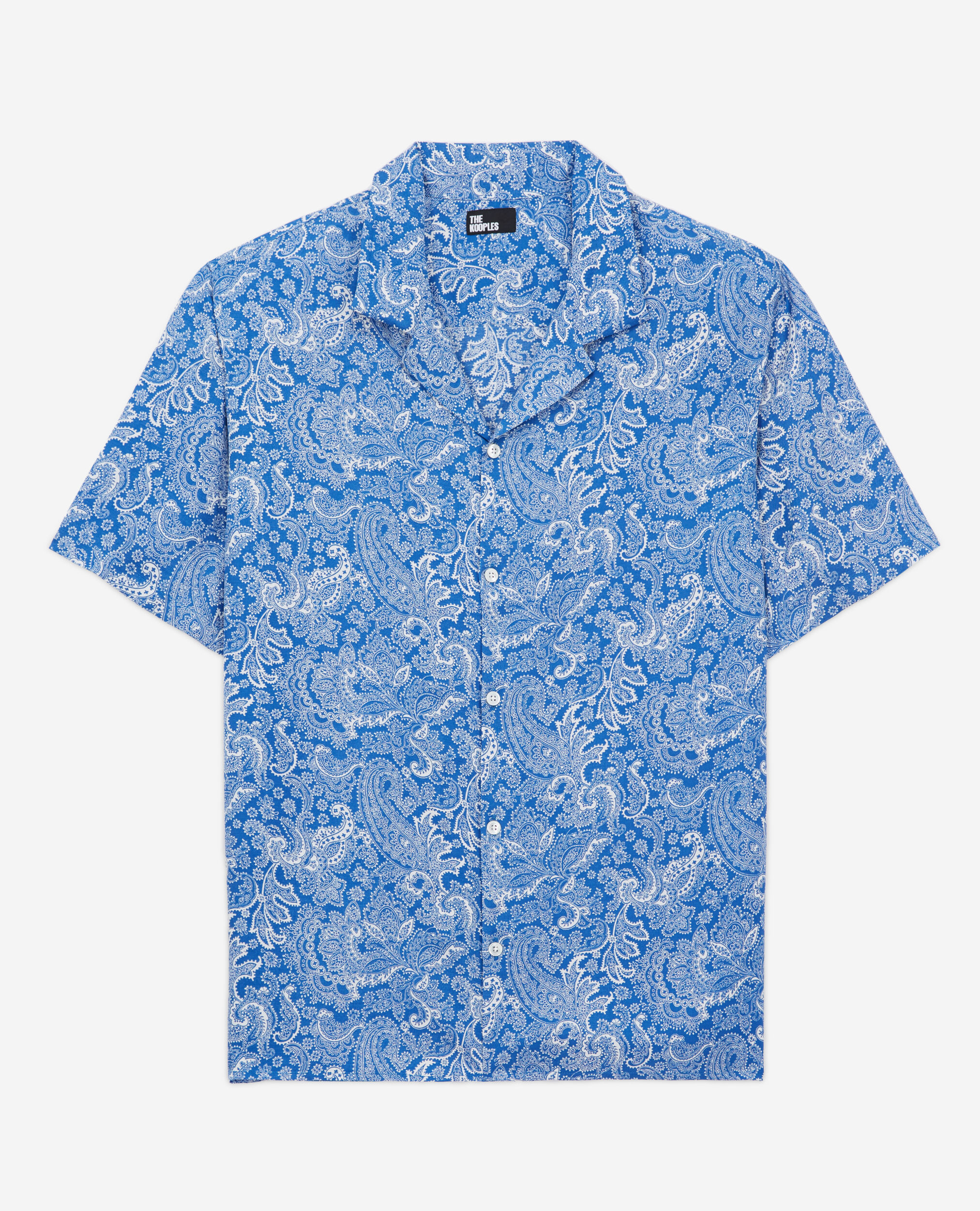 Chemise imprimée bleue