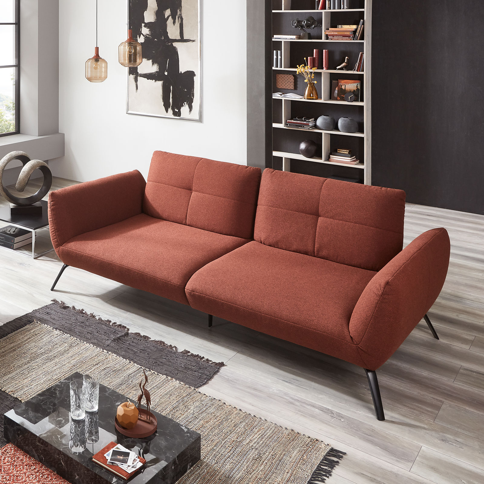 Big Sofa - kupfer - Flachgewebe
