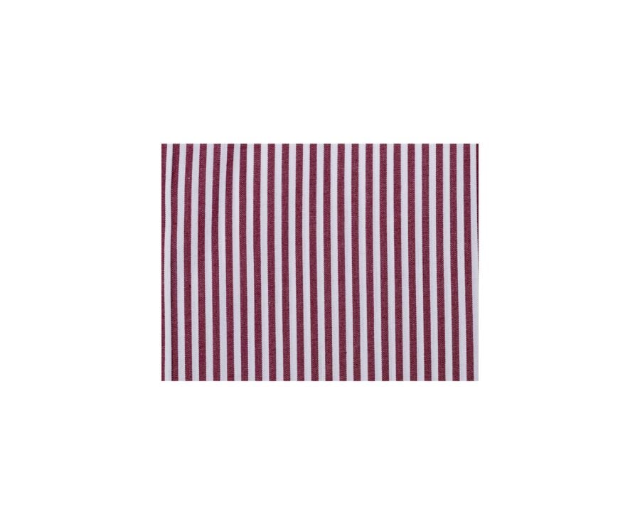 Chemise popeline rayée Bordeaux et Blanc - MAXIMILIEN