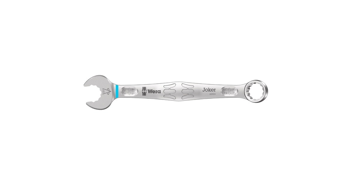 Wera9642 Magneetstrip 6003 Joker Imperial 1 ringsteeksleutelset moersleutel  (inch, 8‑delig)