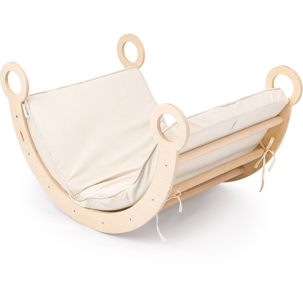 Køb Woobiboo Natural Montessori Rocker Med Beige Madras M