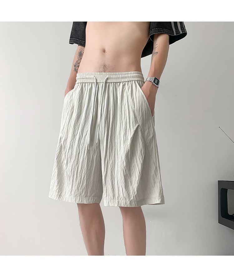 emeisa - Effen shorts met trekkoord in de taille