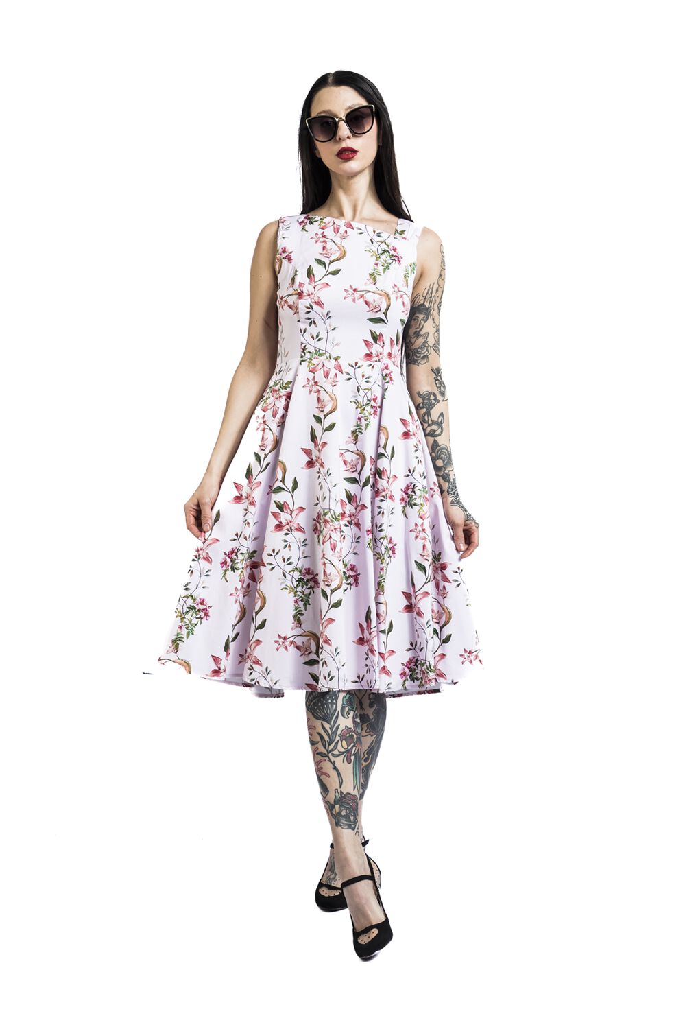 Beatrix Floral Swing Dress | H&R London Robe mi-longue