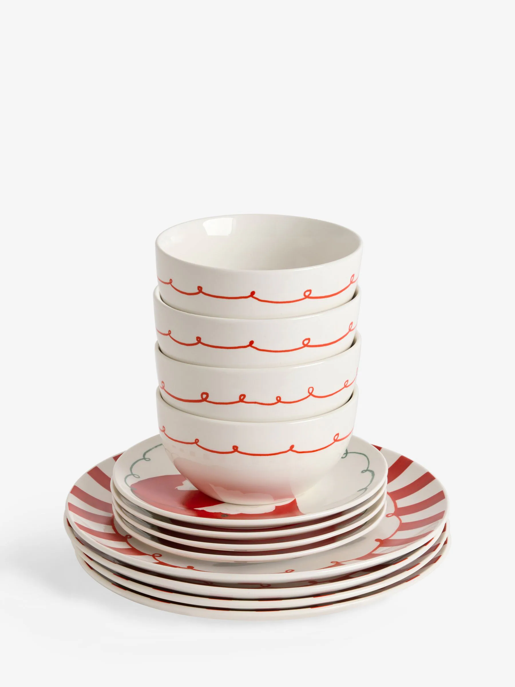 12 -delige Kerstman dinerset