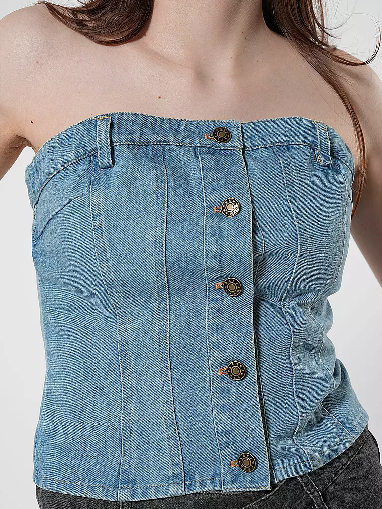DESIGNERS REMIX Top MILES BOOB blau