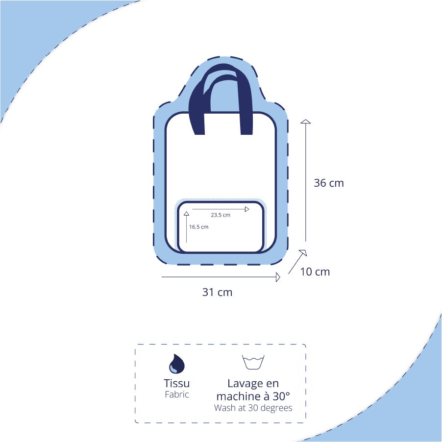 Sac À Dos Pliable Gaby Flocon Doré
