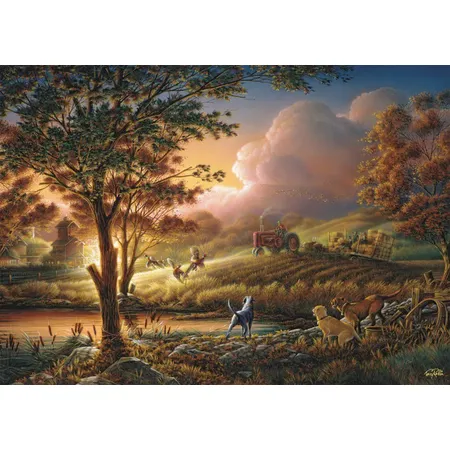 Schmidt Spiele Puzzle - Terry Redlin: Sonnengold über reifen Feldern, 1000 Teile