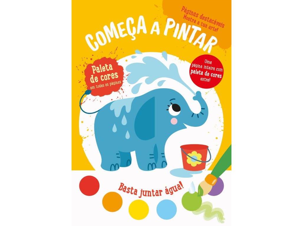 LIVRO COMEÇA A PINTAR ELEFANTE - AMARELO