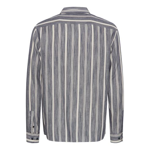Solid Stribet Skjorte, Insignia Blue, XXL
