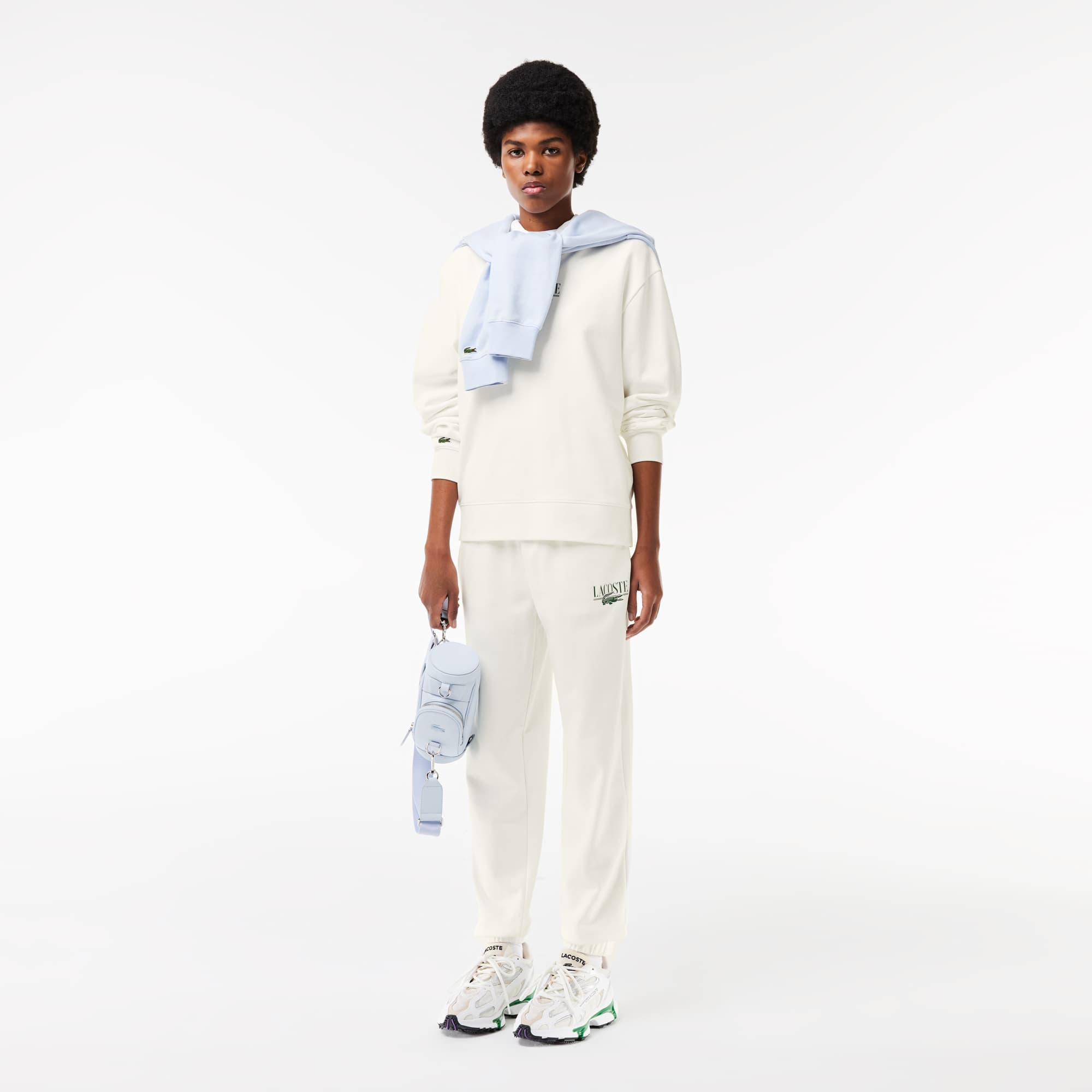 Pantalon de survêtement Jogger imprimé Lacoste Pantalons de survêtement - Blanc - Lacoste - Femme