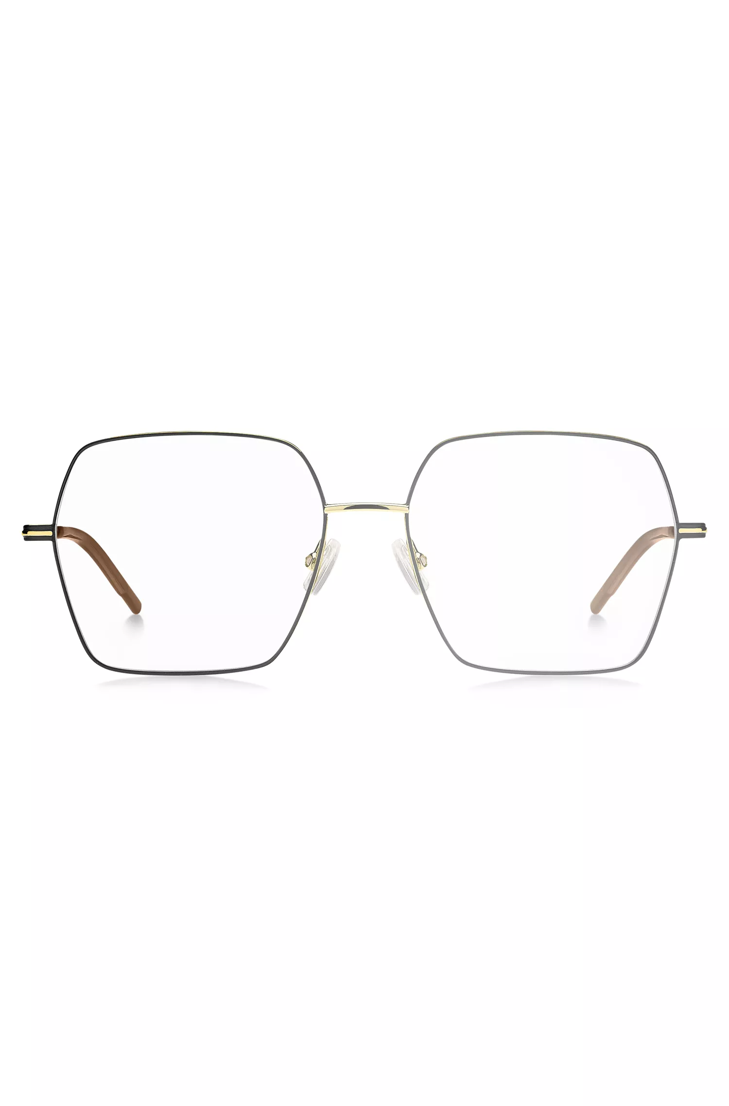 Armação BOSS Black-Optical em aço dourado ultrafino