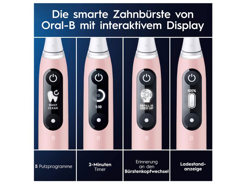Oral-B Rotationszahnbürste iO Series 6 Pink Sand Elektrische Zahnbürste