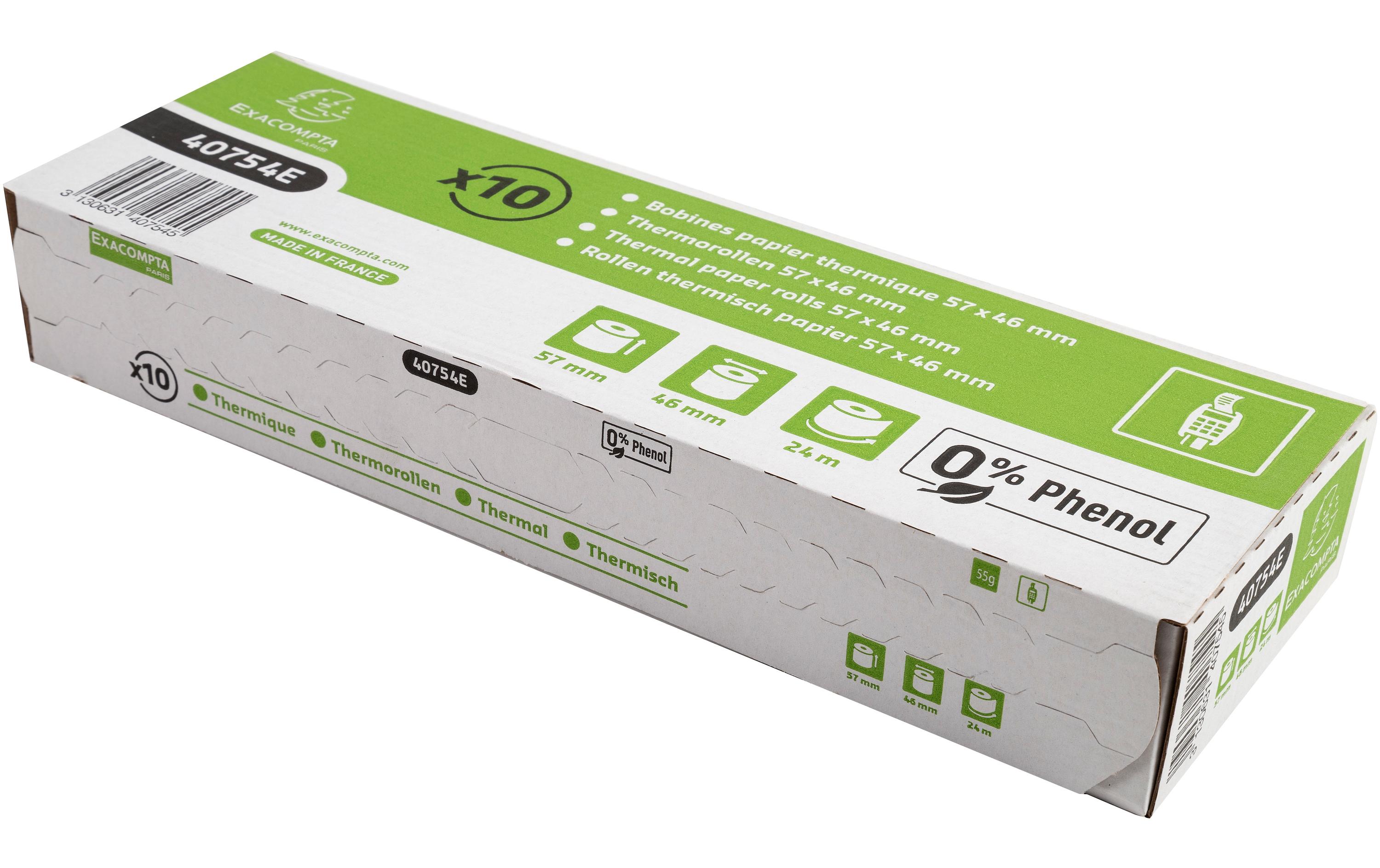 Thermo-Papierrolle 57 x 46 x 12 mm, 24 m, 10 StückAdditionsrollen
