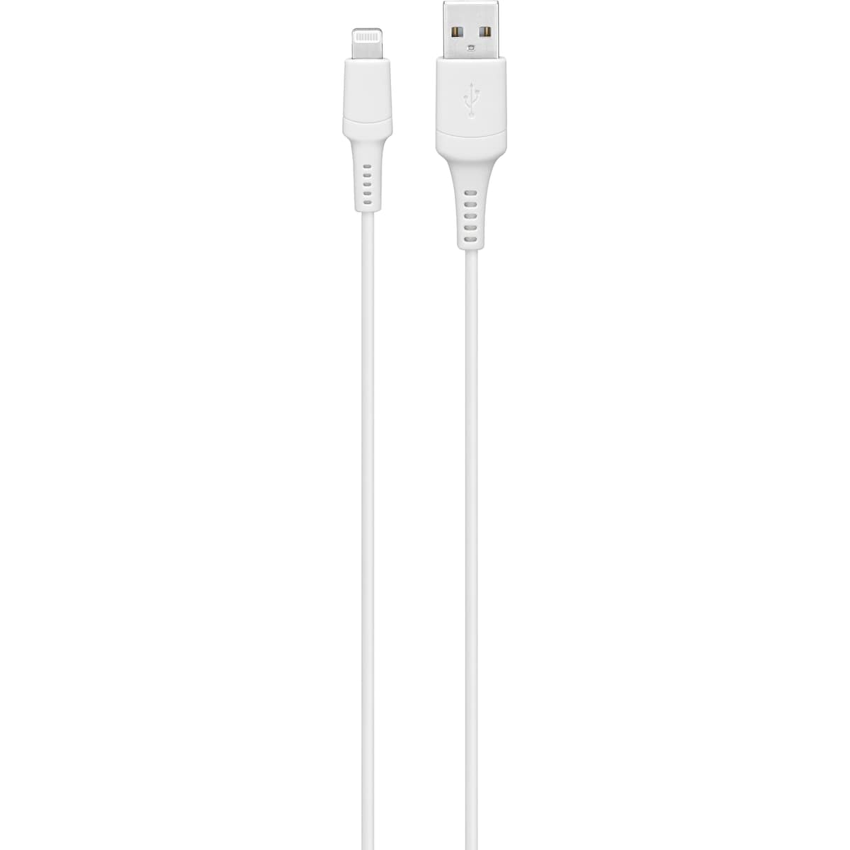 Sandstrøm USB-A billader med Lightning-kabel 1m (hvit)