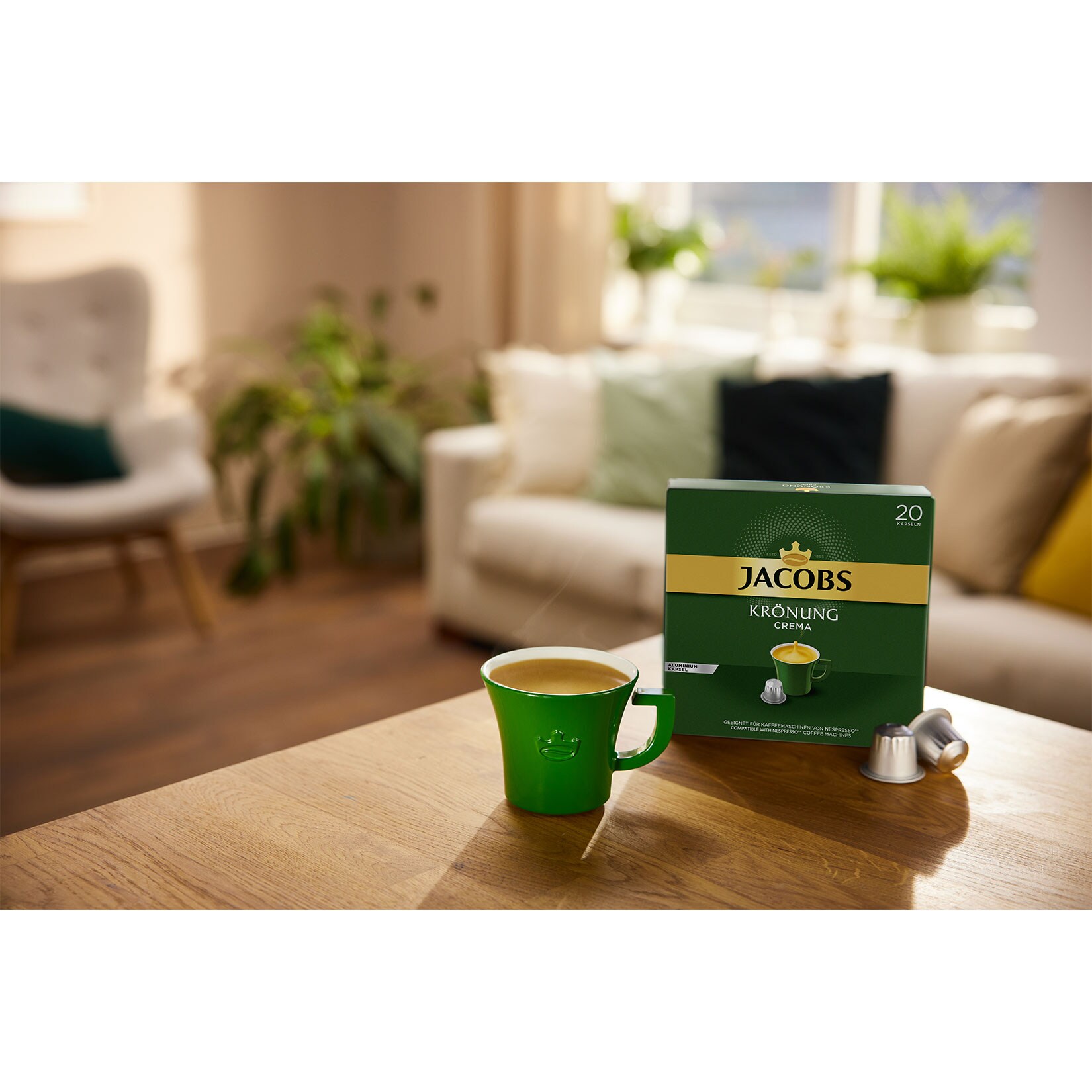 Jacobs Kaffeekapseln Krönung Crema 20 Kapseln 104 g, 10er Pack