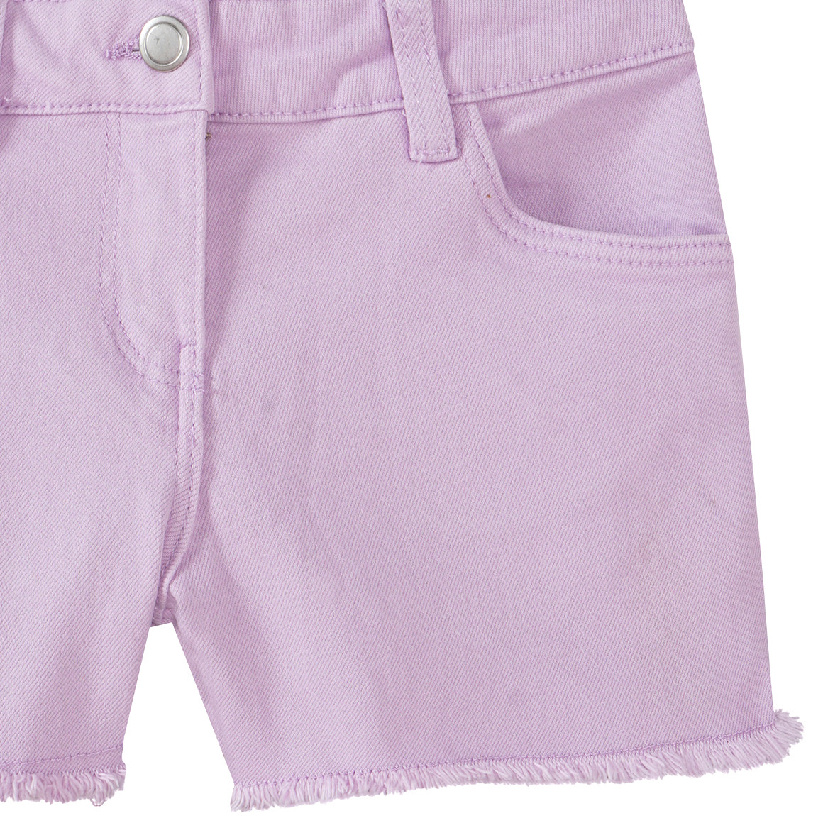 Topolino Mädchen Jeans-Shorts mit Fransen helllila