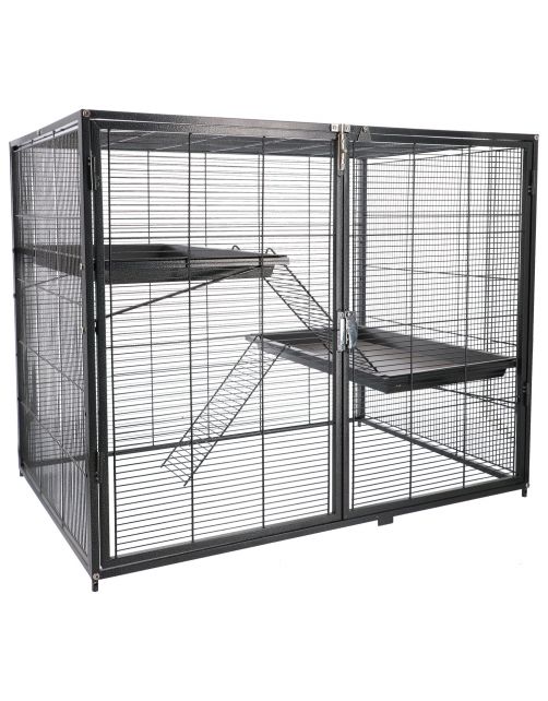 Keddoc Rattenkooi Animal Home Penthouse Top - Dierenverblijf - 93.5x63x76 cm Antraciet
