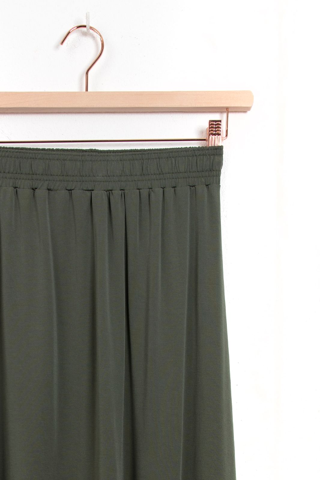 Donkergroene midi rok
