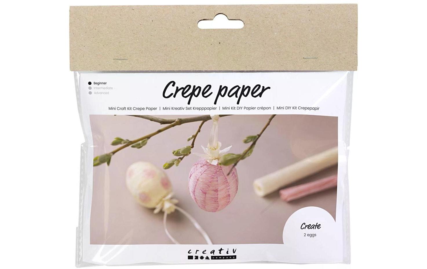 Bastelset Mini Krepppapier Eier 1 Stück, MehrfarbigMini Kreativ Set