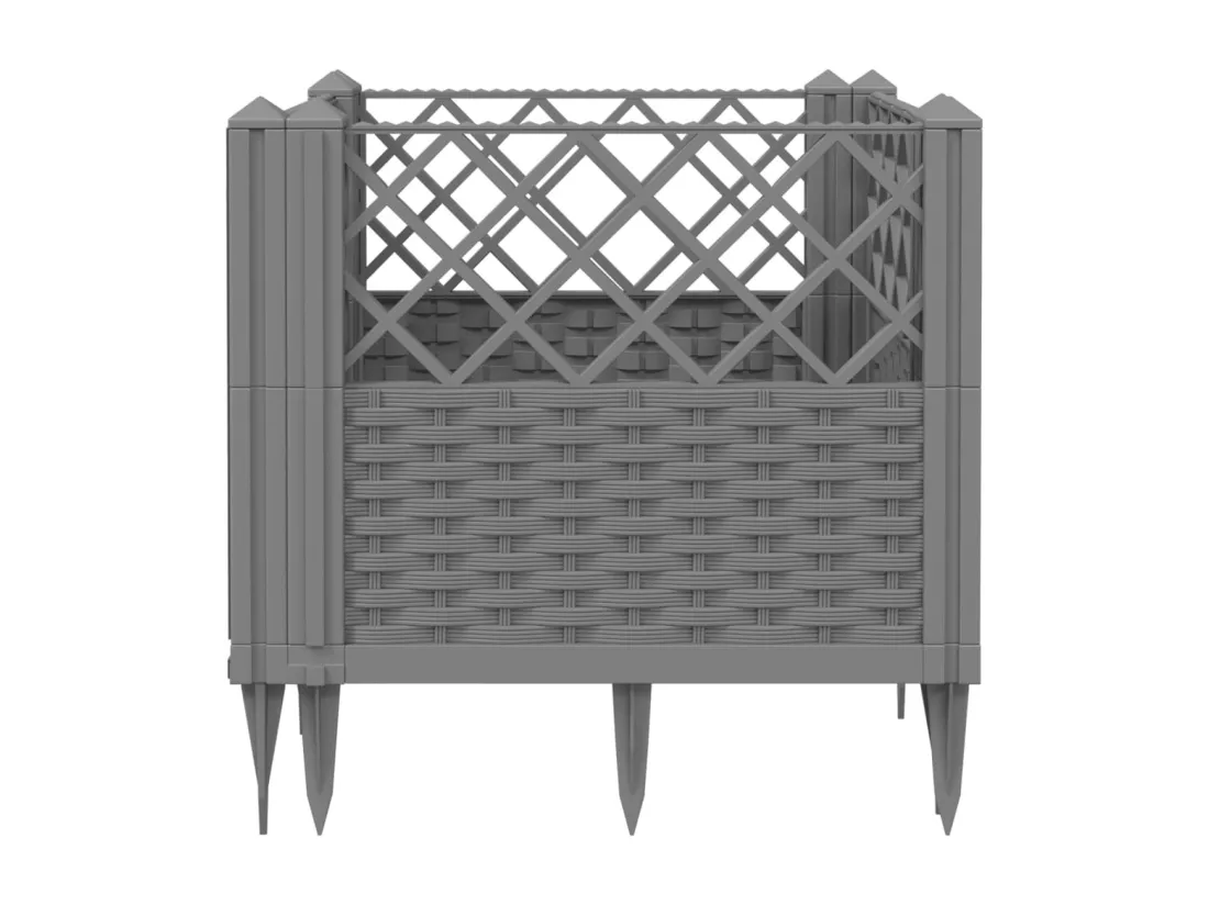 Jardinière bac lit surélevé grise 43 x 5 x 43 cm 02_0038210