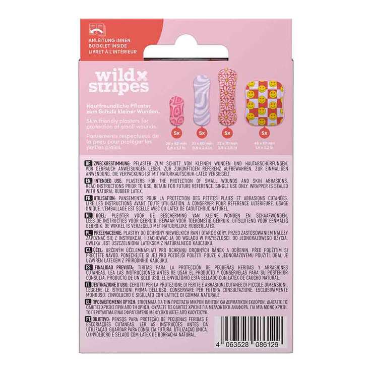 Wild Stripes Classic sensitive Pastel Fun Pflaster, 20 St