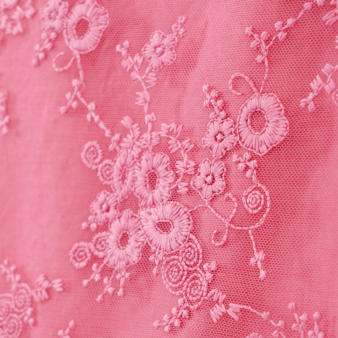 Yigga Mädchen Kleid mit Stickereien pink