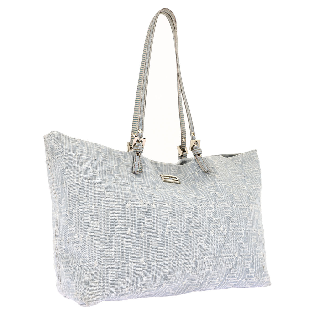 Fendi Sac cabas X Tote en vDenim bleu - Très bon état - L.35 cm