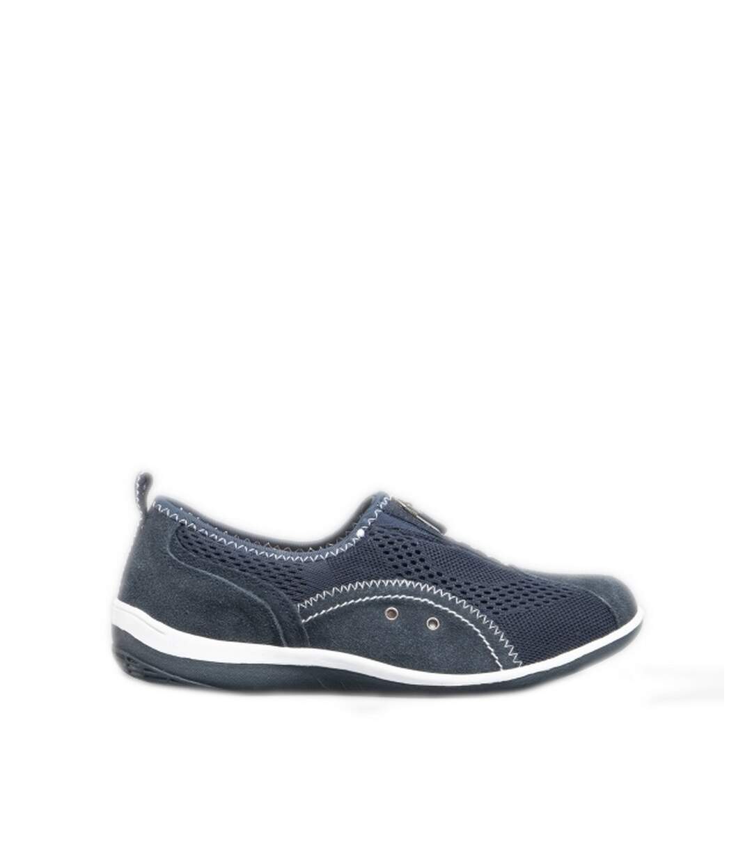 Boulevard - Chaussures à fermeture zippée et goussets - Femme (Bleu marine) - UTDF148