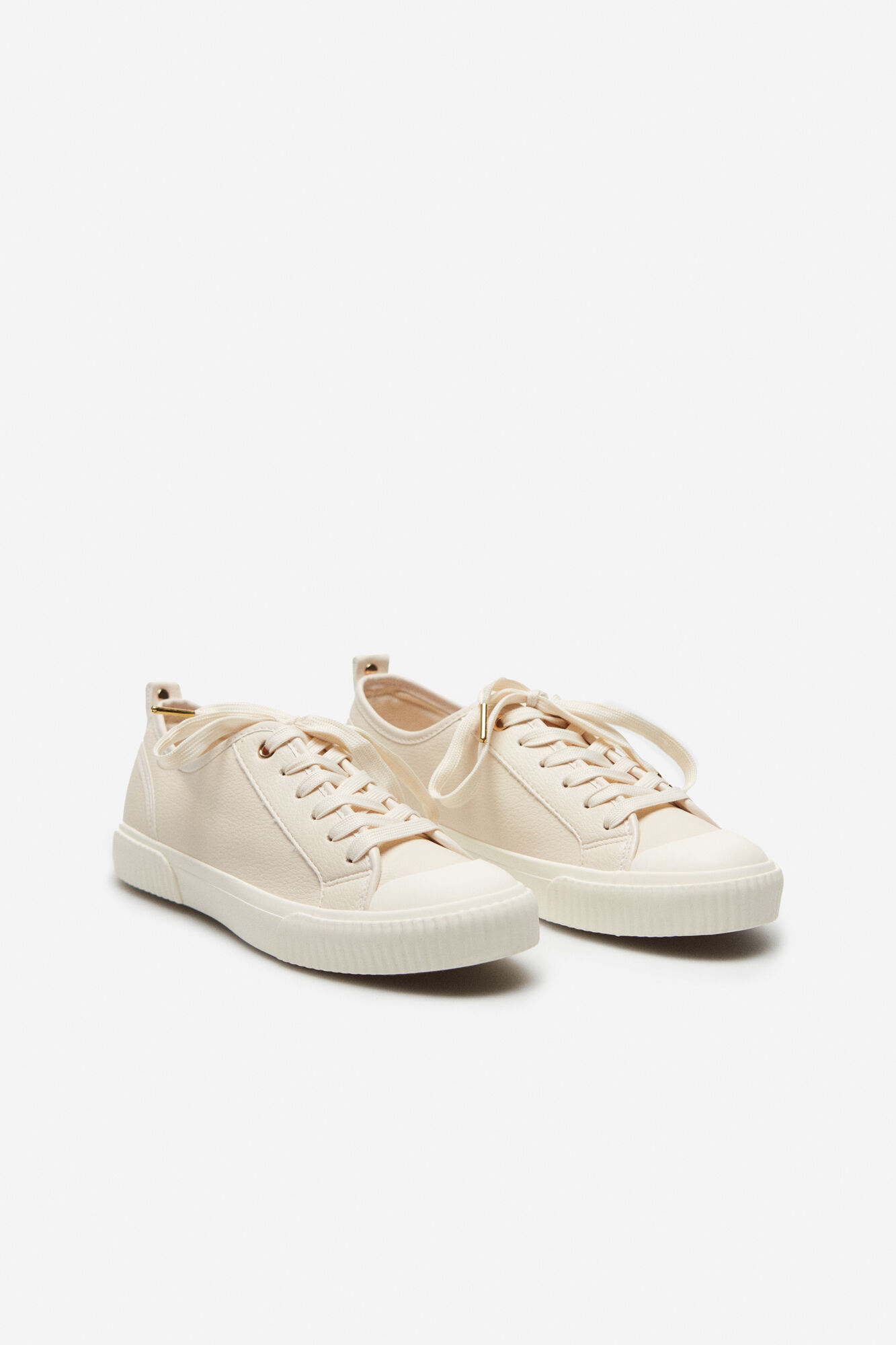Zapatilla suela de goma - Marfil