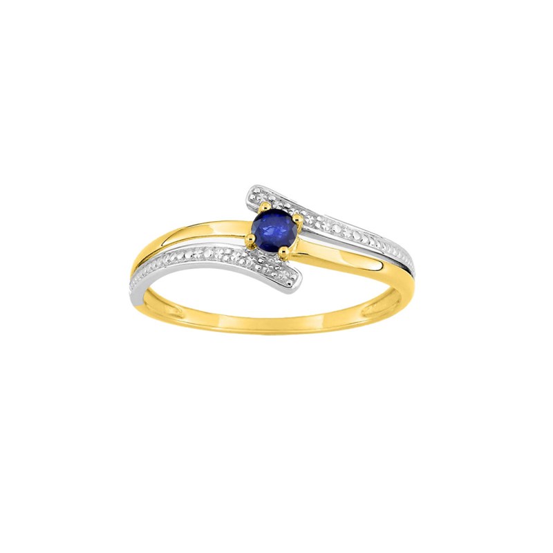 Bague femme - saphir - Or 9 Carats
