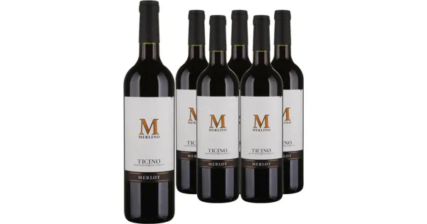 Ticino DOC Merlot Merlino 6x 75cl (2023) – Rotwein, Schweiz (0.75l)